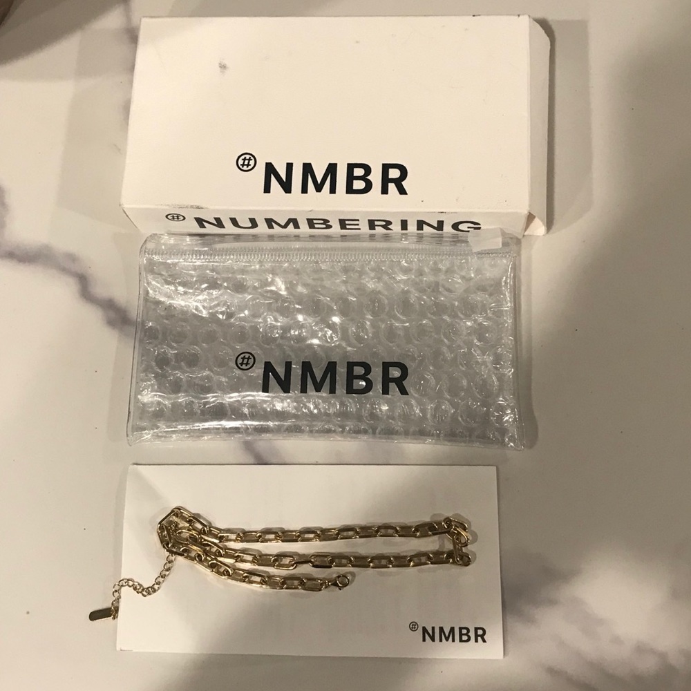 Numbering gold #851 necklace